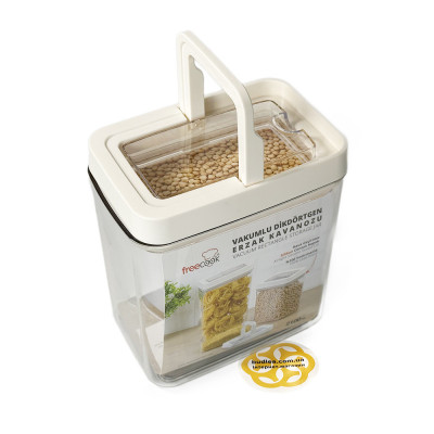 Будкрам купити Контейнер для сипучих продуктів вакуумний 2,1 л прямокутний, пластик OKYANUS