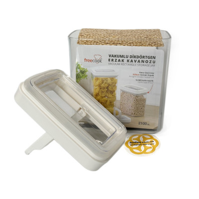 Будкрам купити Контейнер для сипучих продуктів вакуумний 2,1 л прямокутний, пластик OKYANUS Контейнер для сипучих продуктів вакуумний 2,1 л прямокутний, пластик OKYANUS 4
