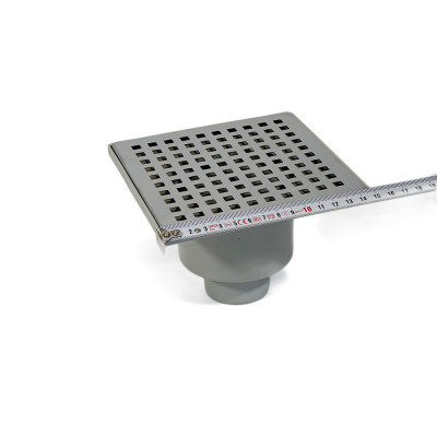 Будкрам купити Душовий трап LINE 15х15 см, вертикальний, із сухим затвором, грати квадрат Sanpreis Душовий трап LINE 15х15 см, вертикальний, із сухим затвором, грати квадрат Sanpreis 3