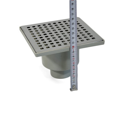 Будкрам купити Душовий трап LINE 15х15 см, вертикальний, із сухим затвором, грати квадрат Sanpreis Душовий трап LINE 15х15 см, вертикальний, із сухим затвором, грати квадрат Sanpreis 2