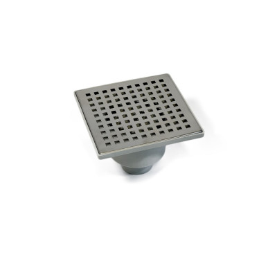 Будкрам купить Душевой трап LINE 15х15 см, вертикальный, с сухим затвором, решётка квадрат Sanpreis