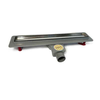 Будкрам купить Трап для душа LUNA GALA ROTATION 50 см с фланцем, решетка под плитку, поворотный сифон, двойной затвор Sanpreis