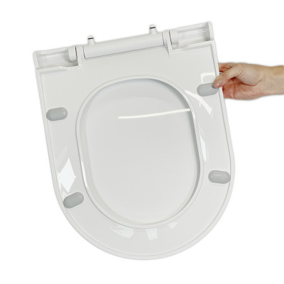 Будкрам купить Крышка для унитаза с микролифтом Slim Inci, термопласт Sanpreis Крышка для унитаза с микролифтом Slim Inci, термопласт Sanpreis 3