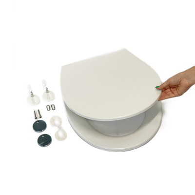 Будкрам купити Кришка для унітазу з мікроліфтом Star, дюропласт Sanpreis Кришка для унітазу з мікроліфтом Star, дюропласт Sanpreis 5