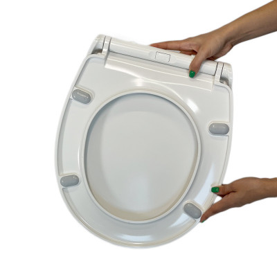 Будкрам купити Кришка для унітазу з мікроліфтом Star, дюропласт Sanpreis Кришка для унітазу з мікроліфтом Star, дюропласт Sanpreis 7