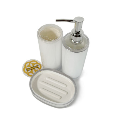 Будкрам купить Набор аксессуаров для ванной комнаты Baskili 5в1, белый  OKYANUS Набор аксессуаров для ванной комнаты Baskili 5в1, белый  OKYANUS 5