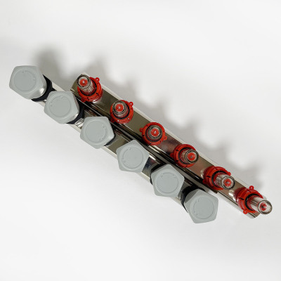 Будкрам купити Колекторна група з витратомірами та термостатичними клапанами, латунь, 1"×3/4" 6 контурів Profactor Колекторна група з витратомірами та термостатичними клапанами, латунь, 1"×3/4" 6 контурів Profactor 2