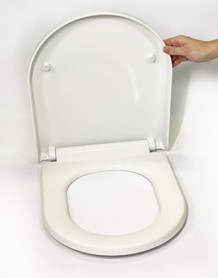 Будкрам купити Сидіння для унітазу з мікроліфтом Elegance, дюропласт Sanpreis Сидіння для унітазу з мікроліфтом Elegance, дюропласт Sanpreis 6