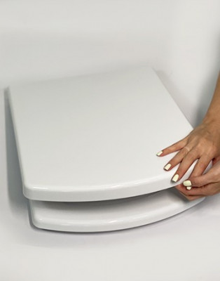 Будкрам купити Кришка для унітазу з мікроліфтом Sedef, термопласт Sanpreis Кришка для унітазу з мікроліфтом Sedef, термопласт Sanpreis 7