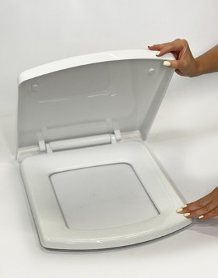 Будкрам купити Кришка для унітазу з мікроліфтом Sedef, термопласт Sanpreis Кришка для унітазу з мікроліфтом Sedef, термопласт Sanpreis 2