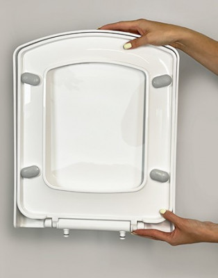 Будкрам купити Кришка для унітазу з мікроліфтом Sedef, термопласт Sanpreis Кришка для унітазу з мікроліфтом Sedef, термопласт Sanpreis 3