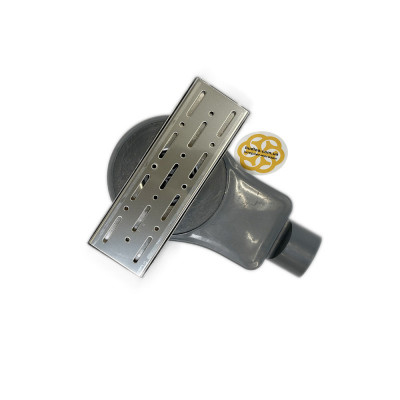 Будкрам купить Душевой трап FORTE ROTATION 20 см, горизонтальный, с двойным затвором, поворотный сифон, решётка дождь Sanpreis