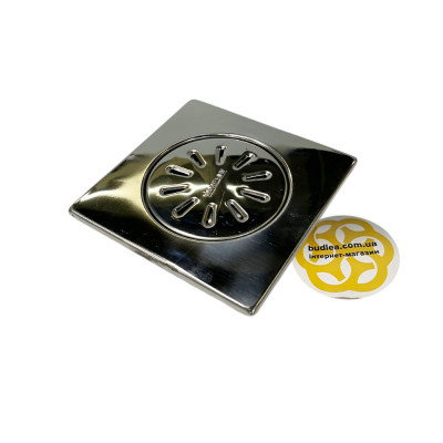 Будкрам купить Душевой трап PREMIUM SLIM 15х15 см, нержавеющая сталь, вертикальный, с гидрозатвором Sanpreis