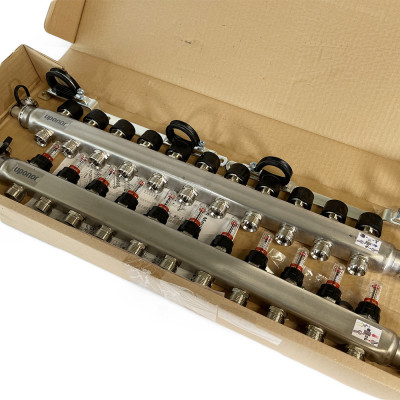 Будкрам купити Сталевий колектор Smart S із витратомірами 11 контурів X 3/4 EURO Uponor