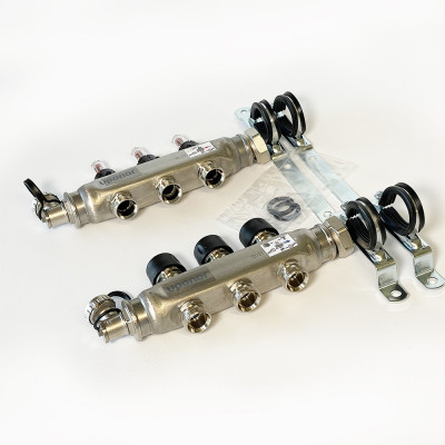 Будкрам купить Стальной коллектор Smart S  с расходомерами 3 контура X 3/4 EURO Uponor Стальной коллектор Smart S  с расходомерами 3 контура X 3/4 EURO Uponor 2