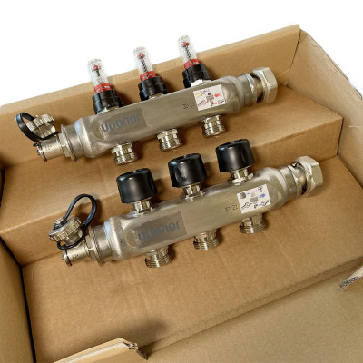 Будкрам купить Стальной коллектор Smart S  с расходомерами 3 контура X 3/4 EURO Uponor Стальной коллектор Smart S  с расходомерами 3 контура X 3/4 EURO Uponor 4