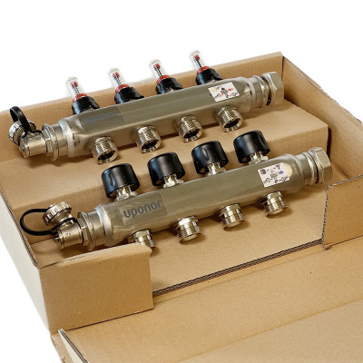 Будкрам купить Стальной коллектор Smart S  с расходомерами 4 контура X 3/4 EURO Uponor Стальной коллектор Smart S  с расходомерами 4 контура X 3/4 EURO Uponor 4