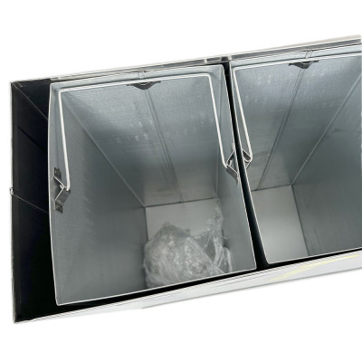 Будкрам купить Мусорный контейнер для раздельного сбора мусора 4х36Л, нержавеющая сталь, хром Efor Мусорный контейнер для раздельного сбора мусора 4х36Л, нержавеющая сталь, хром Efor 4