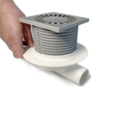 Будкрам купити Двокорпусний душовий трап NEPTUN 425 XL 12.2х12.2 см, горизонтальний вихід DN50, сухий затвор, з ґратами із нержавіючої сталі Sanpreis Двокорпусний душовий трап NEPTUN 425 XL 12.2х12.2 см, горизонтальний вихід DN50, сухий затвор, з ґратами із нержавіючої сталі Sanpreis 3