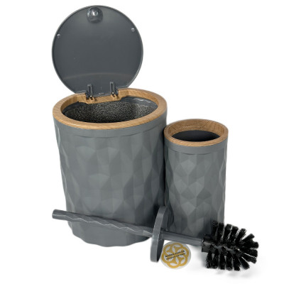 Будкрам купить Набор аксессуаров для ванной комнаты DIAMOND 5в1, антрацит OKYANUS Набор аксессуаров для ванной комнаты DIAMOND 5в1, антрацит OKYANUS 6