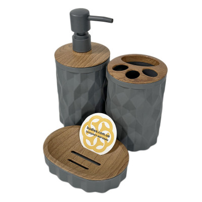 Будкрам купить Набор аксессуаров для ванной комнаты DIAMOND 5в1, антрацит OKYANUS Набор аксессуаров для ванной комнаты DIAMOND 5в1, антрацит OKYANUS 5