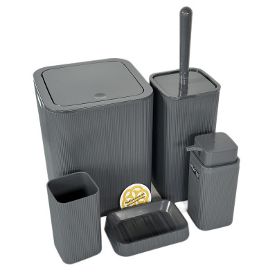 Будкрам купити Набір аксесуарів для ванної кімнати STELLA 5, антрацит OKYANUS