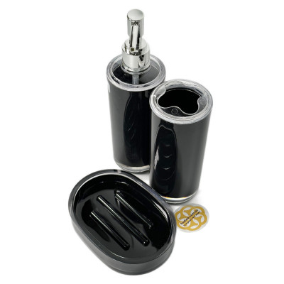 Будкрам купить Набор аксессуаров для ванной комнаты Baskili 5в1, черный OKYANUS Набор аксессуаров для ванной комнаты Baskili 5в1, черный OKYANUS 4