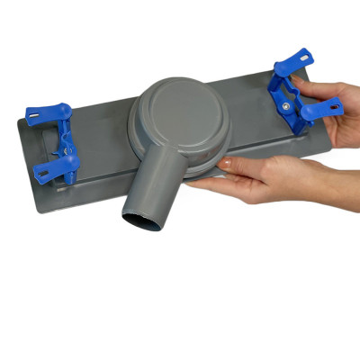 Будкрам купить Душевой трап PERA LEGAL 33 см, горизонтальный, с фланцем, поворотный сифон, решётка квадрат Sanpreis