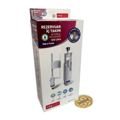 Будкрам купить Сливной механизм для смывного бачка Hidro Float с двойным сливом, клапан нижней подачи воды, 3/6