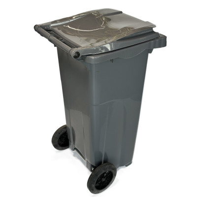 Будкрам купить Мусорный бак на колесах 120 л, усиленный пластик, серый Afacan Plastik