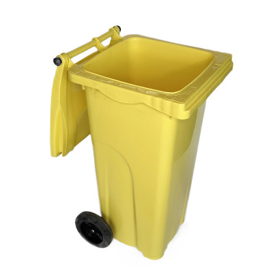 Будкрам купить Мусорный бак на колесах 120 л, усиленный пластик, желтый Afacan Plastik Мусорный бак на колесах 120 л, усиленный пластик, желтый Afacan Plastik 4