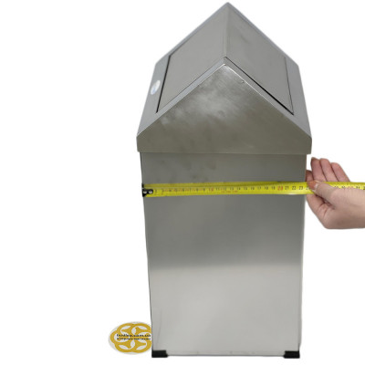 Будкрам купить Контейнер для мусора 25 Л с качающейся крышкой нержавеющая сталь, хром Sanpreis Контейнер для мусора 25 Л с качающейся крышкой нержавеющая сталь, хром Sanpreis 2