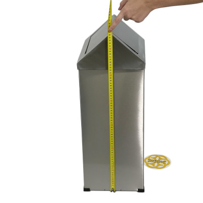 Будкрам купить Контейнер для мусора 36 Л с качающейся крышкой нержавеющая сталь, хром Sanpreis Контейнер для мусора 36 Л с качающейся крышкой нержавеющая сталь, хром Sanpreis 2