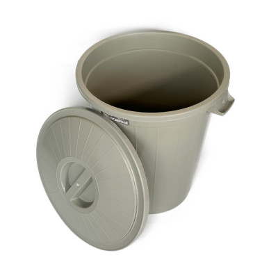 Будкрам купити Пластиковий бак для сміття з кришкою, об'єм 50 Л, сірий Afacan Plastik Пластиковий бак для сміття з кришкою, об'єм 50 Л, сірий Afacan Plastik 2