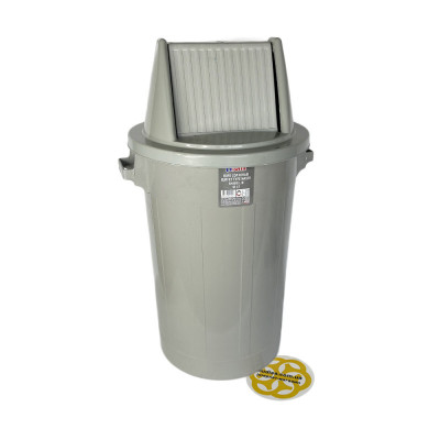 Будкрам купить Мусорный бак 90Л типа буфет,  пластик, серый Afacan Plastik
