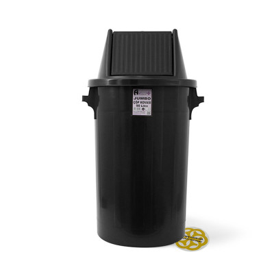 Будкрам купить Мусорный бак 90Л типа буфет,  пластик, черный Afacan Plastik