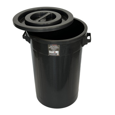 Будкрам купить Мусорный контейнер пластиковый с крышкой 90 Л, черный Afacan Plastik Мусорный контейнер пластиковый с крышкой 90 Л, черный Afacan Plastik 2