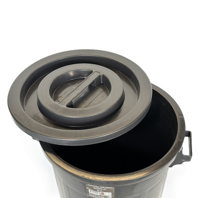 Будкрам купить Мусорный контейнер пластиковый с крышкой 90 Л, черный Afacan Plastik Мусорный контейнер пластиковый с крышкой 90 Л, черный Afacan Plastik 3