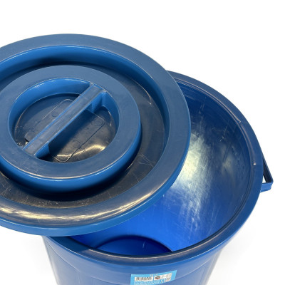 Будкрам купить Мусорный контейнер пластиковый с крышкой 90 Л, синий Afacan Plastik Мусорный контейнер пластиковый с крышкой 90 Л, синий Afacan Plastik 2