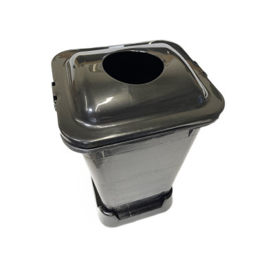 Будкрам купити Контейнер для сортування сміття 70Л, з кришкою, пластик, чорний Afacan Plastik Контейнер для сортування сміття 70Л, з кришкою, пластик, чорний Afacan Plastik 2