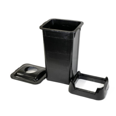 Будкрам купити Контейнер для сортування сміття 70Л, з кришкою, пластик, чорний Afacan Plastik Контейнер для сортування сміття 70Л, з кришкою, пластик, чорний Afacan Plastik 3