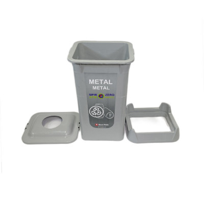 Будкрам купить Контейнер для сортировки мусора 70Л, с крышкой, пластик, серый, Afacan Plastik Контейнер для сортировки мусора 70Л, с крышкой, пластик, серый, Afacan Plastik 3