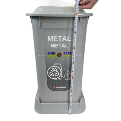 Будкрам купить Контейнер для сортировки мусора 70Л, с крышкой, пластик, серый, Afacan Plastik Контейнер для сортировки мусора 70Л, с крышкой, пластик, серый, Afacan Plastik 2