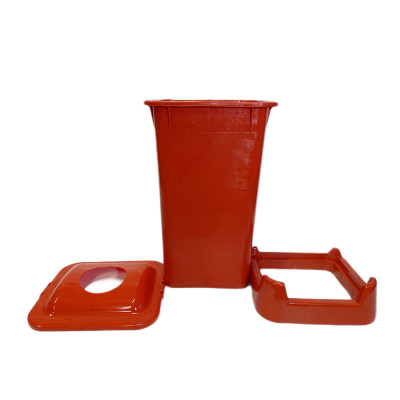 Будкрам купить Контейнер для сортировки мусора 70Л, с крышкой, пластик, красный, Afacan Plastik Контейнер для сортировки мусора 70Л, с крышкой, пластик, красный, Afacan Plastik 3