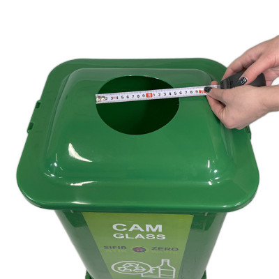 Будкрам купити Контейнер для сортування сміття 70Л, з кришкою, пластик, зелений, Afacan Plastik Контейнер для сортування сміття 70Л, з кришкою, пластик, зелений, Afacan Plastik 6