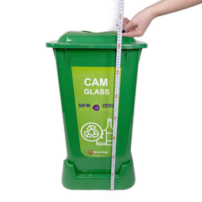 Будкрам купити Контейнер для сортування сміття 70Л, з кришкою, пластик, зелений, Afacan Plastik Контейнер для сортування сміття 70Л, з кришкою, пластик, зелений, Afacan Plastik 7