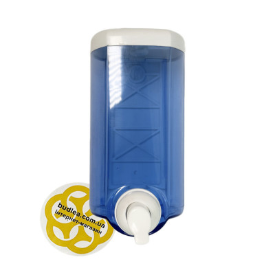 Будкрам купити Дозатор для мила піни 500 мл, настінний, синій прозорий Afacan Plastik Дозатор для мила піни 500 мл, настінний, синій прозорий Afacan Plastik 2