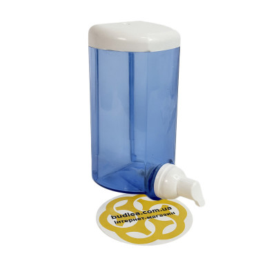 Будкрам купити Дозатор для мила піни 500 мл, настінний, синій прозорий Afacan Plastik