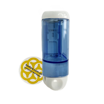 Будкрам купити Дозатор для мила 170 мл, настінний, біло-синій Afacan Plastik