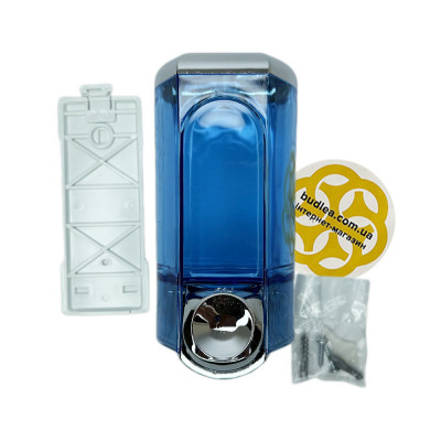 Будкрам купити Дозатор для мила 600 мл, настінний, синій, хром кнопка Afacan Plastik Дозатор для мила 600 мл, настінний, синій, хром кнопка Afacan Plastik 3